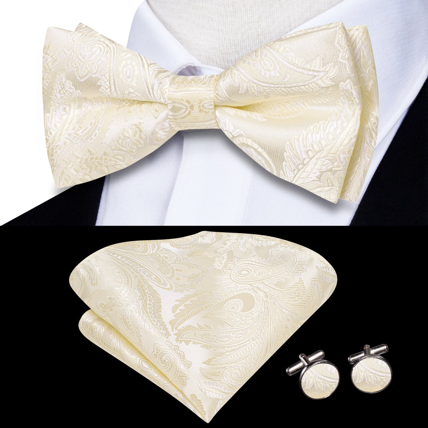 Bowtie, Handkerchief, Cufflinks