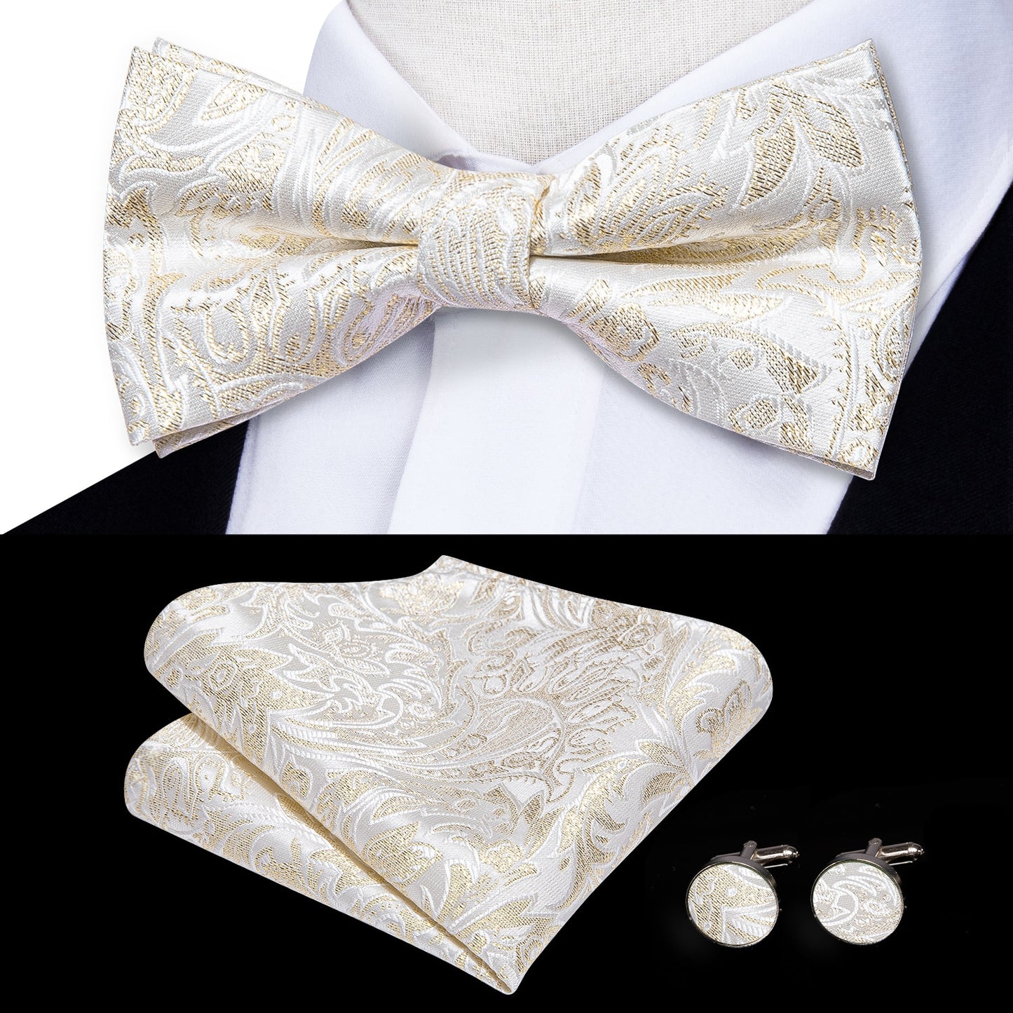 Bowtie, Handkerchief, Cufflinks