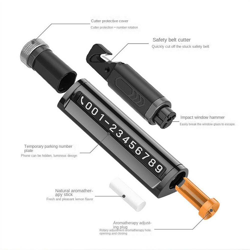 Phone Number Plate under Windshield, Multi-function